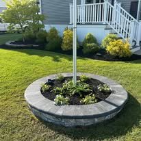 Finished professional landscape installation